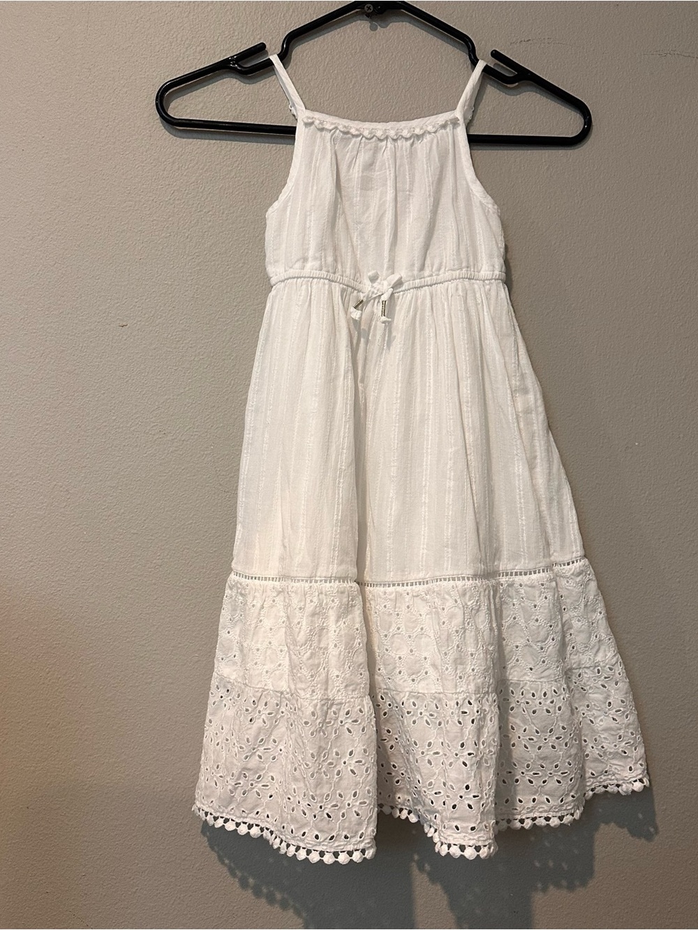 Cat & Jack White Eyelet Tiered Summer Dress